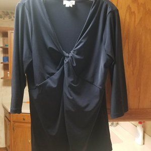 CHAUS WOMENS TOP SHUIRT BLOUSE  BLACK   SIZE  XL